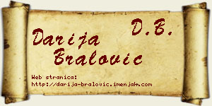 Darija Bralović vizit kartica